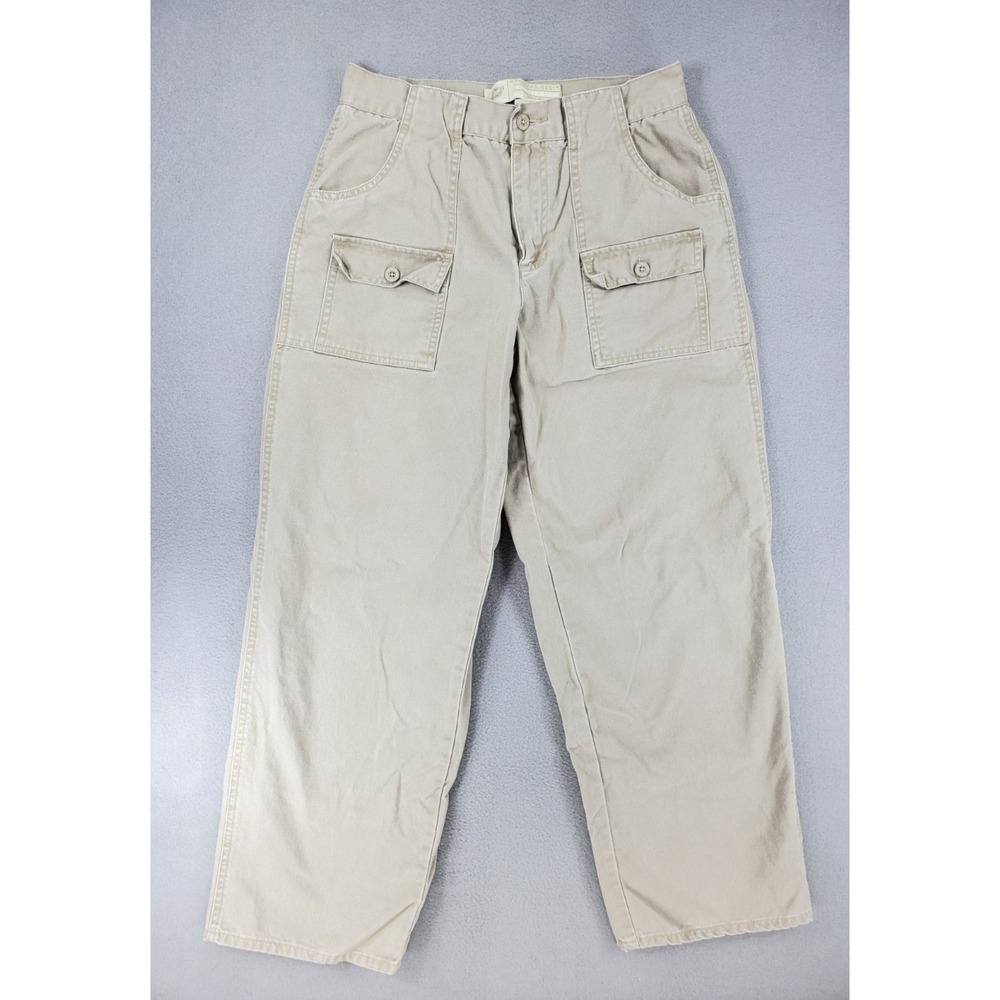 American Eagle Outfitters Cargo Khakis Womens Size 6 Beige Cotton Pants